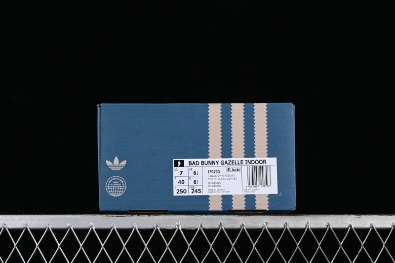 Adidas Originals Gazelle Indoor Bad Bunny Retro Low-Top Sneakers with Non-Slip and Wear-Resistant Sole - IF9733