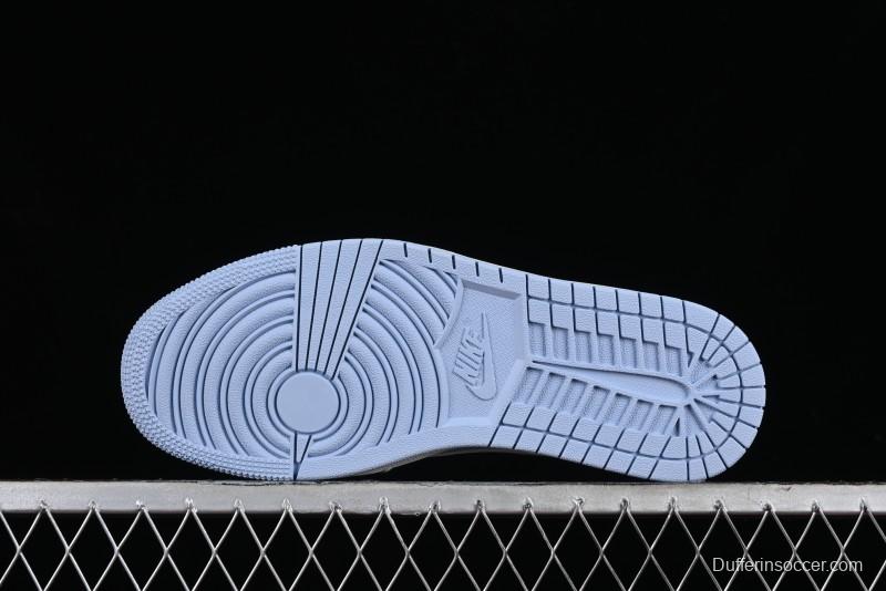 Nike Travis Scott x Fragment Design x Jordan Air Jordan 1 Low OG SP AJ1 LV Blue Double Hook Casual Sneakers - BB6588-103