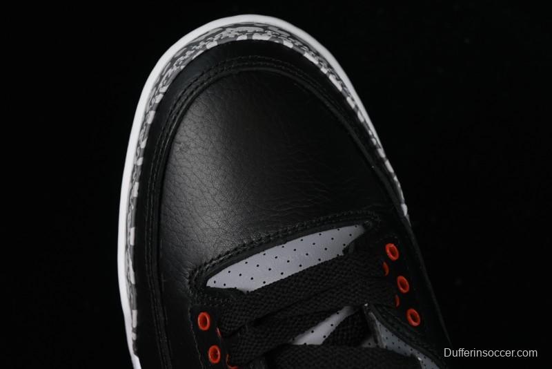 Nike Air Jordan 3 Retro Sneakers with Iconic Elephant Print and Visible Air Cushion - DN3707-010