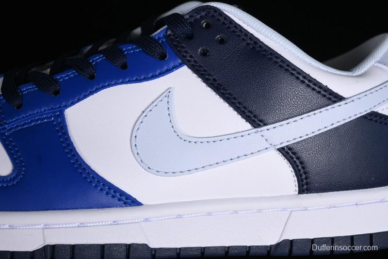 Nike SB Dunk Low Casual Skate Shoes in Black, White, and Blue - FQ8826-100