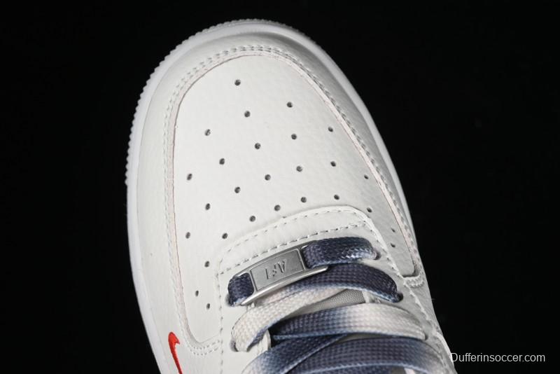 Nike Air Force 1 '07 Low LV Collaboration - White Grey Two-Tone Low-Top Casual Sneakers - XZ6188-005