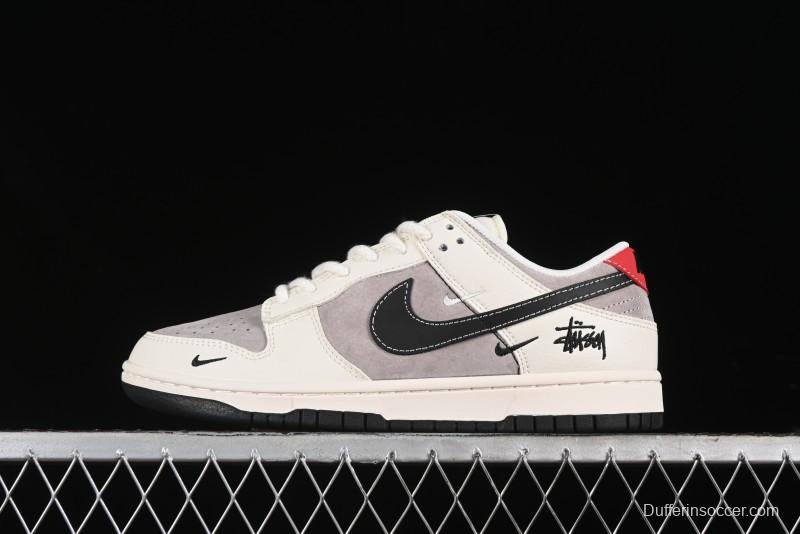 Nike SB Dunk Low Stussy Anniversary Edition Customized Low-Top Casual Skate Shoes - SJ1089-001