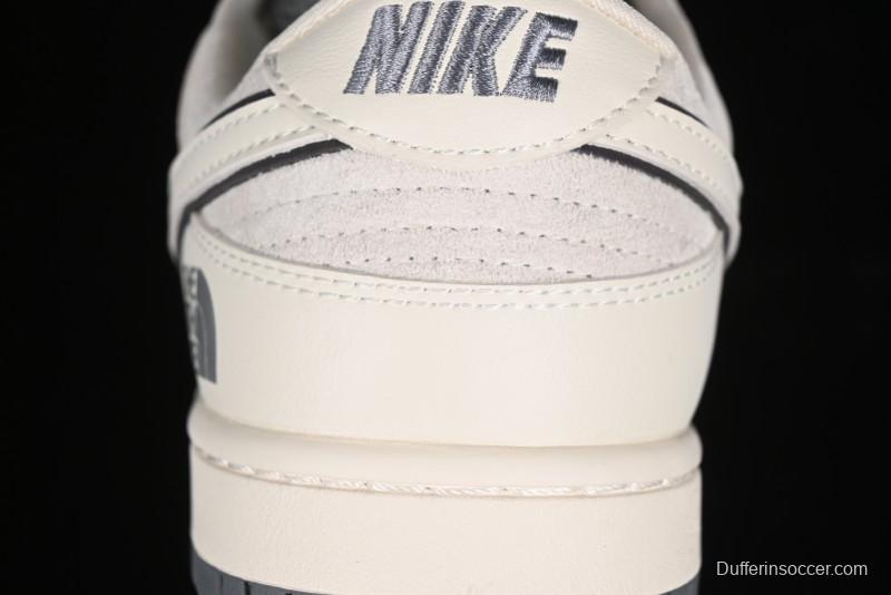 Nike SB Dunk Low The North Face Collaboration - Cement Grey Pig Anniversary High-End Custom Low-Top Casual Skate Shoes - XX2025-326