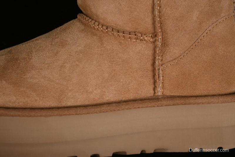 UGG Classic Ultra Mini Platform 3CM Wool Short Boots with TREADLITE Outsole - 1135092