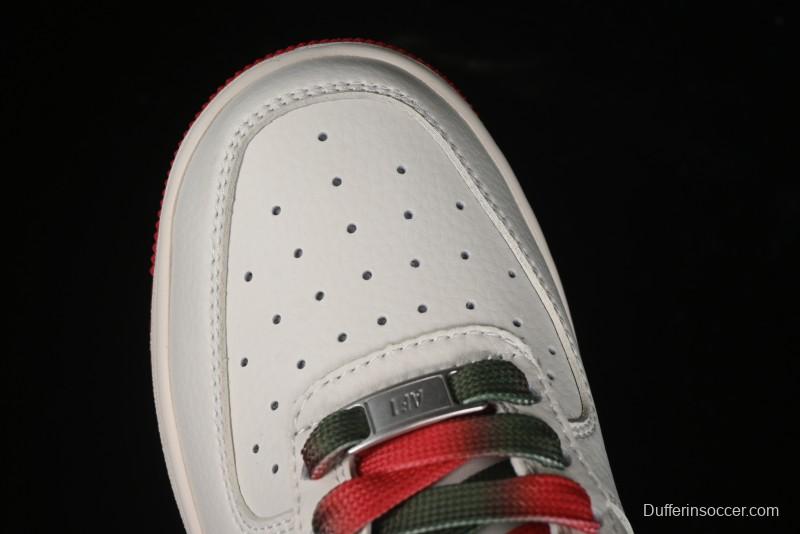 Nike Air Force 1 '07 Low Supreme Casual Sneakers in Beige Red Green - XZ6188-009
