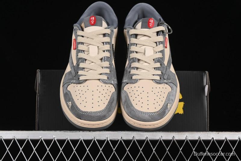 Nike Travis Scott x Fragment Design x Air Jordan 1 Low OG SP AJ1 Retro Sneakers - CH6336-013