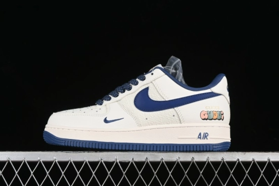 Nike Air Force 1 '07 Low Gucci Collaboration - Light Blue Linen Low-Top Casual Sneakers - XZ3398-788