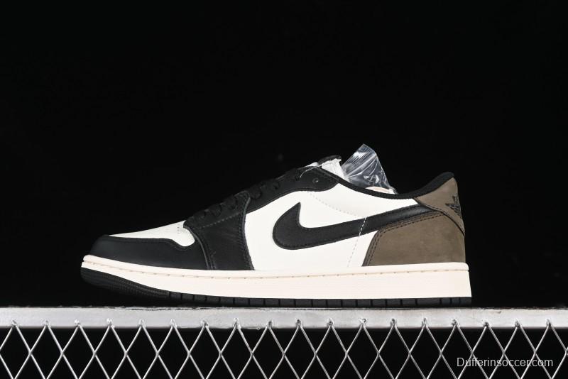 Nike Air Jordan 1 Low AJ1 Retro Basketball Shoes with Mocha Suede Accents - CZ0790-102
