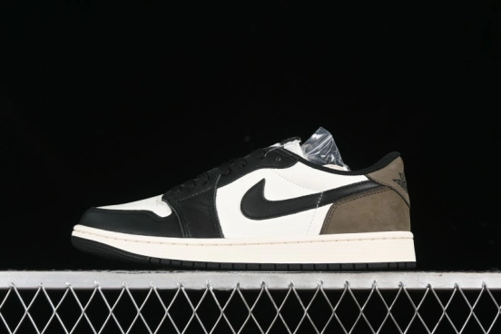 Nike Air Jordan 1 Low AJ1 Retro Basketball Shoes with Mocha Suede Accents - CZ0790-102