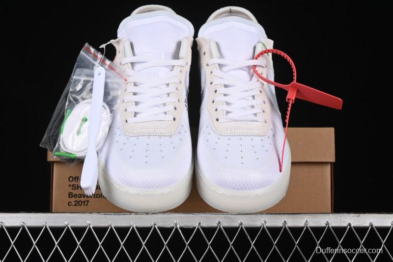 Nike Off White x Air Force 1 Low OW Transparent White Sneakers - AO4606-100