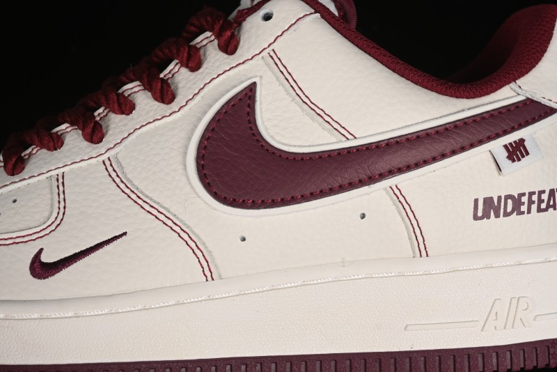 Nike Undefeated Air Force 1'07 Low Casual Sneakers with Custom Leather and Reflective Details - UT2023-206