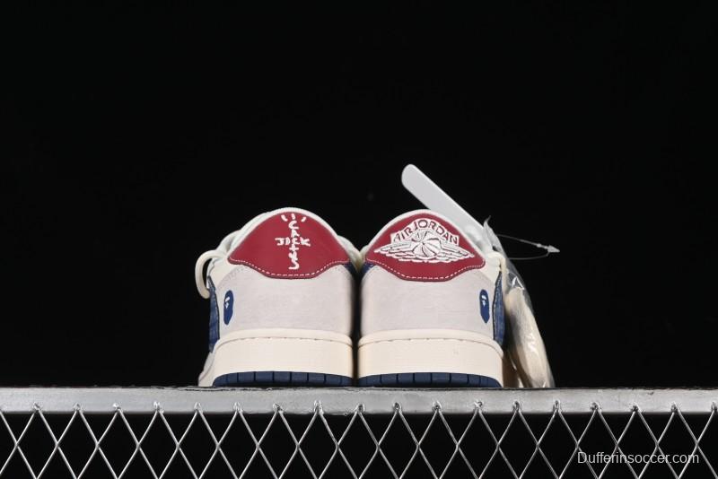 Nike Travis Scott x Fragment Design x Air Jordan 1 Low OG SP AJ1 Bape Collaboration - SJ0086-133
