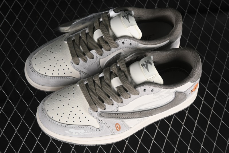 Nike Travis Scott x Fragment Design x Air Jordan 1 Low OG SP AJ1 Low-top Casual Sneakers - DM6688-610