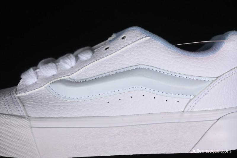 Vans Classics Knu Skool Full Grain Leather White Bread Sneakers - VN0009QCDSB