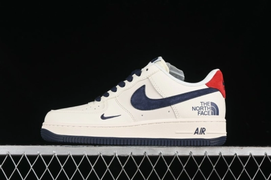 Nike Air Force 1 '07 Low The North Face Collaboration - White Blue Red Casual Sneakers - XZ6188-016