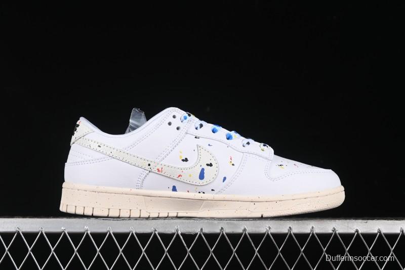 Nike SB Dunk Low Gucci Collaboration - Ink Splatter White Swoosh Anniversary Custom Low-Top Casual Sneakers - FC2025-305