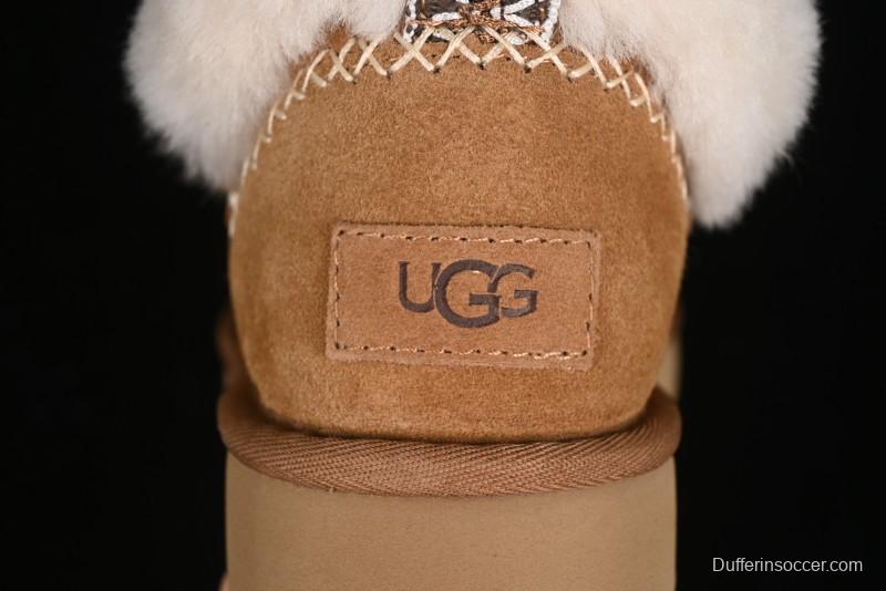 UGG Classic Ultra Mini Alpine Short Boots with Genuine Shearling Lining - 1158224