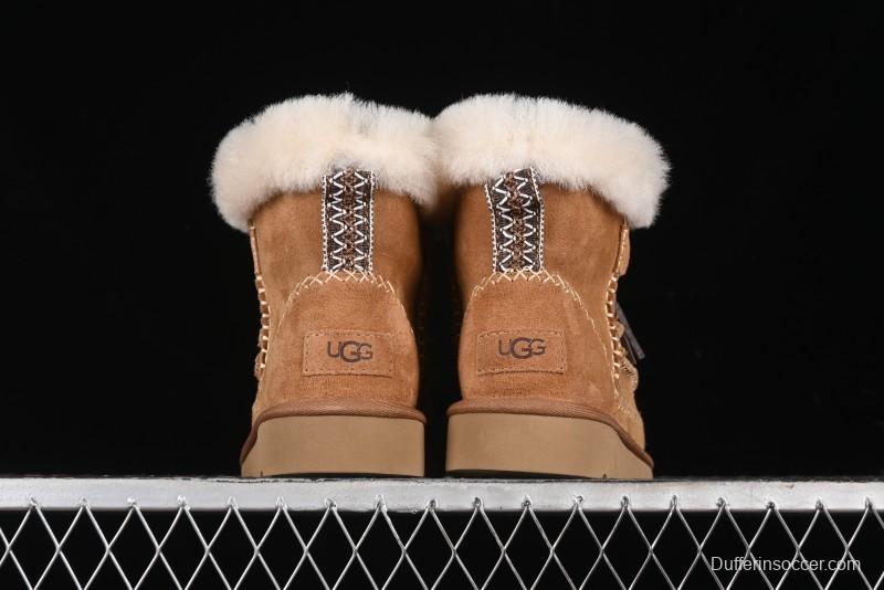 UGG Classic Mini Alpine Genuine Leather Warm and Versatile Snow Boots - 1158251