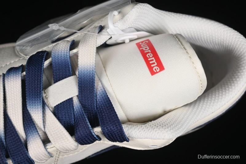 Nike Air Jordan 1 Low Supreme Collaboration - Deep Blue Two-Tone Sole Retro Basketball Shoes - SJ9950-020