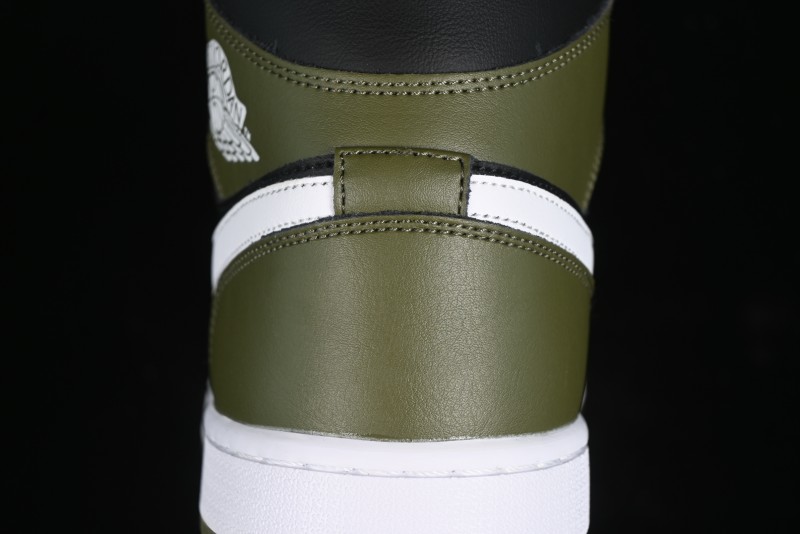 Nike Air Jordan 1 Mid AJ1 Army Green Mid-Top Casual Sneakers - DQ8426-092