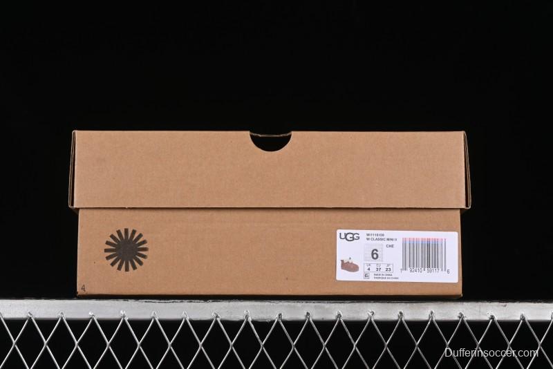 UGG Classic Mini II Shearling Lined Mini Boots with Pom Pom Detail - 1116109