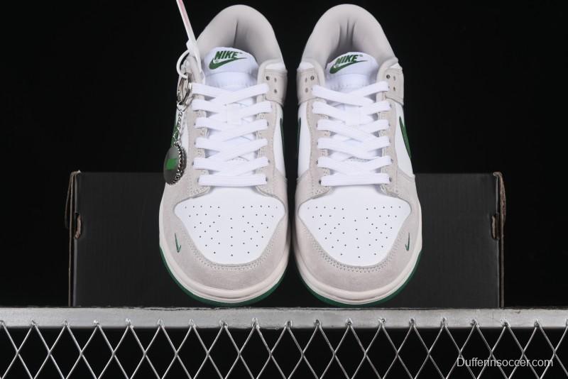 Nike SB Dunk Low Anniversary Customized Casual Sneakers with Green Swoosh - KK1888-013