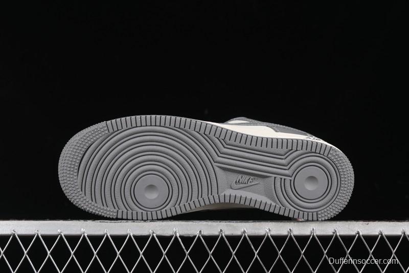 Nike Air Force 1 '07 Low Stussy Collaboration - Premium Gray Low-Top Casual Sneakers - BB5353-512