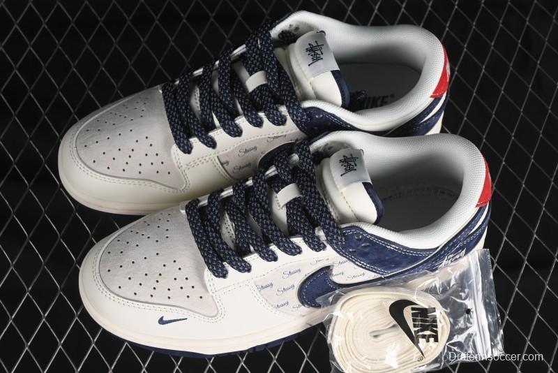 Nike SB Dunk Low Stussy Anniversary Edition Custom Premium Low-Top Skateboarding Shoes - XX2025-609
