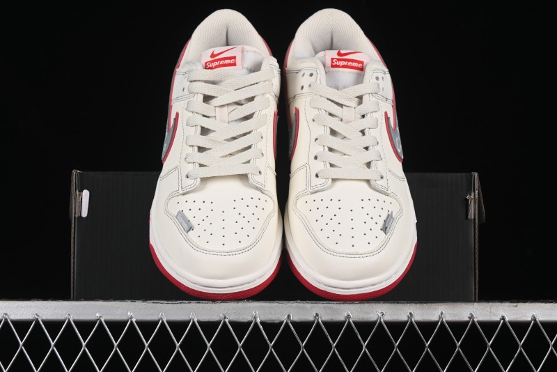 Nike SB Dunk Low SUP Collaboration - Signature Grey Check Anniversary High-End Custom Low-Top Casual Skate Shoes DJ2024-030