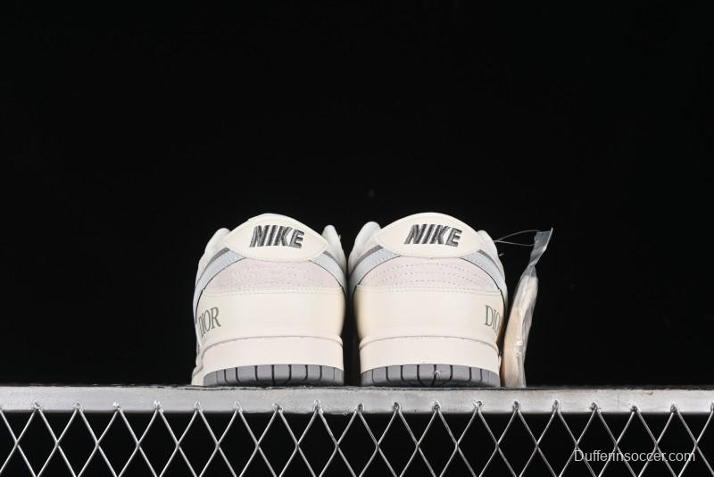 Nike SB Dunk Low Dior Collection - Beige Grey Blue Hook Anniversary High-End Custom Low-Top Casual Sneakers - XD6188-042