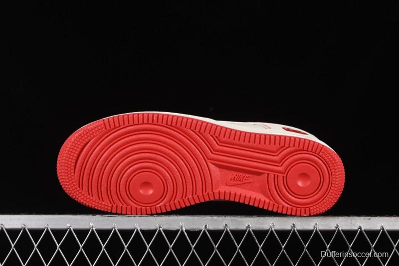 Nike Air Force 1 '07 Low Comme des Garcons Collaboration - Off-White Red Line Low-Top Casual Sneakers - KK3333-001