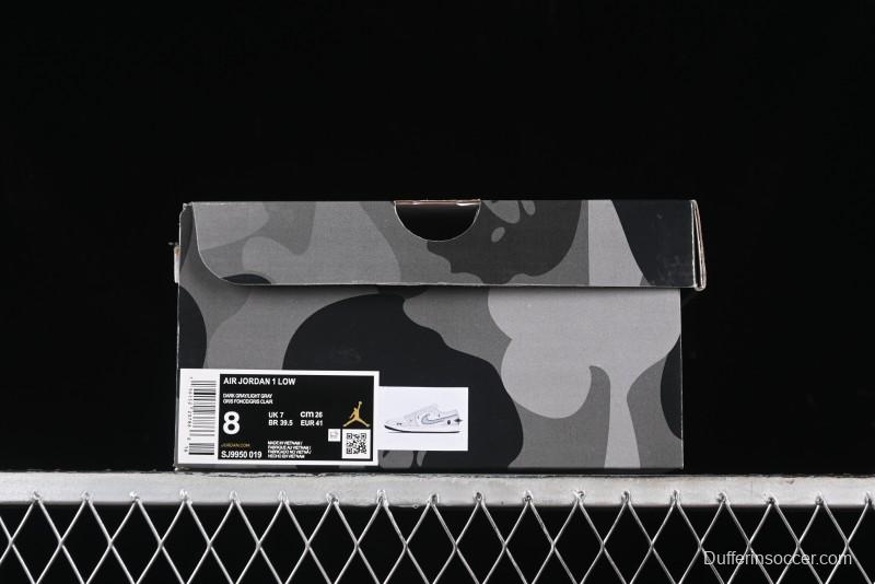 Nike Air Jordan 1 Low AJ1 Bape Collaboration - Grey Blue Retro Basketball Shoes with Custom Laces - SJ9950-019