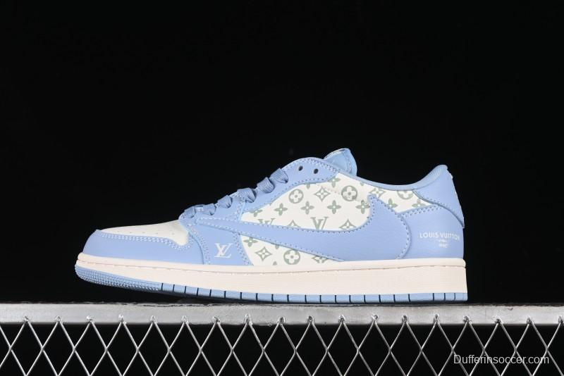 Nike Travis Scott x Fragment Design x Air Jordan 1 Low OG SP AJ1 University Blue - LX1988-104