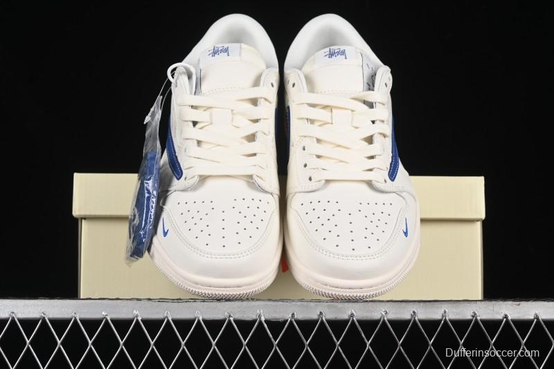 Nike Travis Scott x Fragment Design x Air Jordan 1 Low OG SP AJ1 Retro Sneakers - SJ2068-117