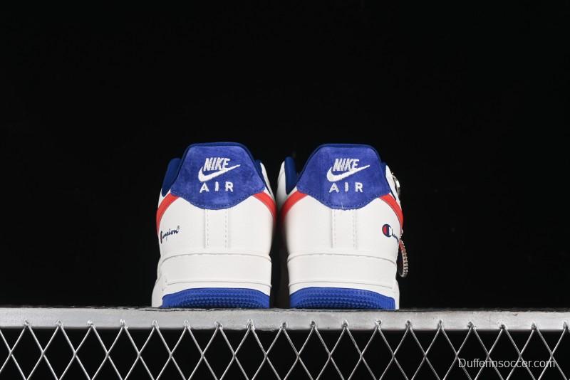 Nike Air Force 1 '07 Low Champion Collaboration - Blue White Red Low-Top Casual Sneakers - KK1988-002