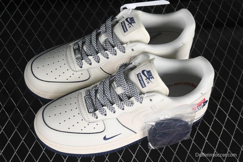 Nike Air Force 1 '07 Low Supreme The North Face Collaboration - Off White Light Blue Casual Sneakers - XZ1996-130