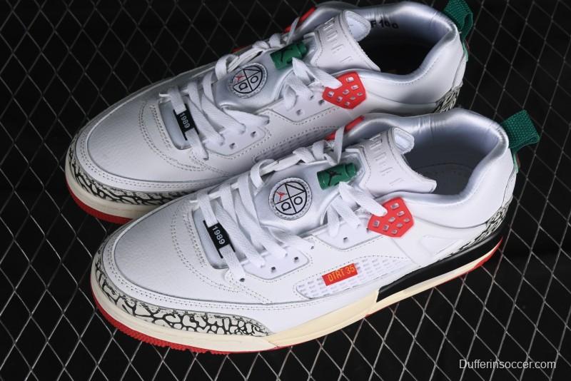 Nike Jordan Spizike Low AJ Retro Sneakers with Elephant Print and Multi-Element Design - 315371-125