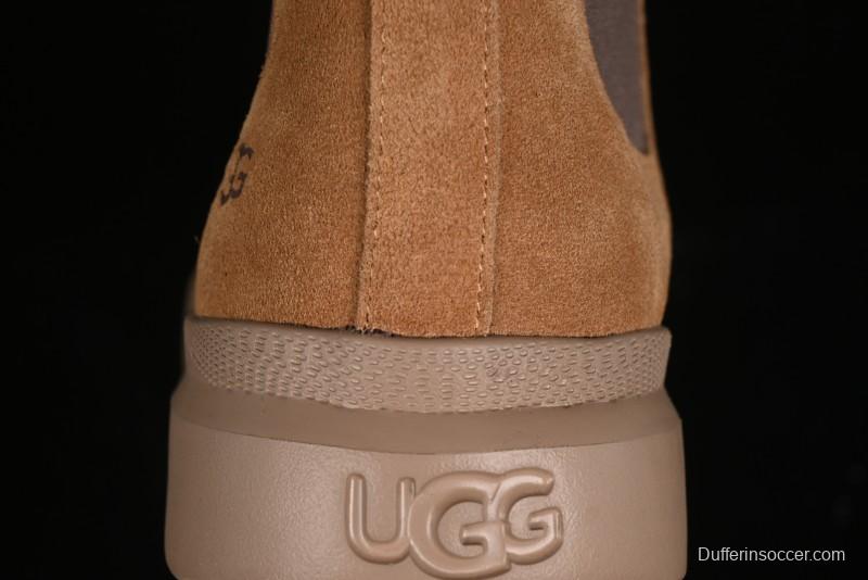 UGG Burleigh Chelsea Winter Snow Boots for Men with Lightweight Anti-Slip Sole and Genuine Wool Leather - 1152050