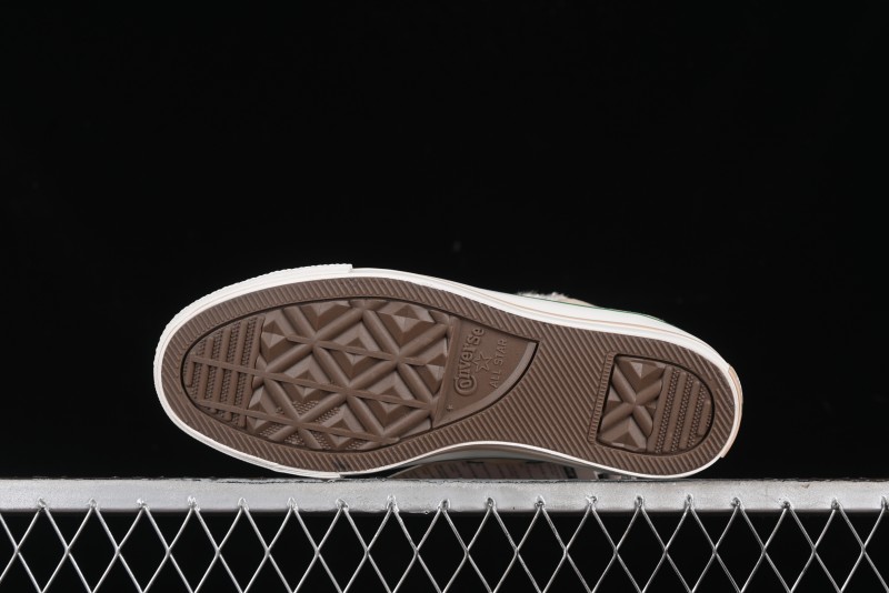 Converse Zoo Happy Pets Series High-Top Casual Sneakers with Plush Lining for Autumn Winter - A12768C