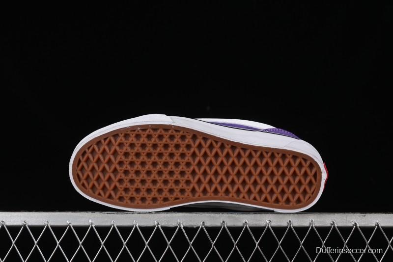 Vans Classics Knu Skool Full-Grain Leather Retro Sneakers with Chunky Silhouette - VN000CS0DRV