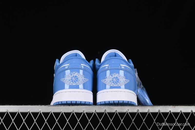 Nike Air Jordan 1 Low AJ1 Patent Blue Casual Sneakers - FZ2138-114