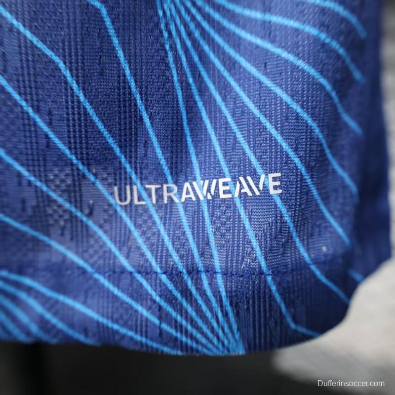 Player Version 25/26 RB Bragantino Blue with Geometric Pattern and Red Bull Logo Jersey