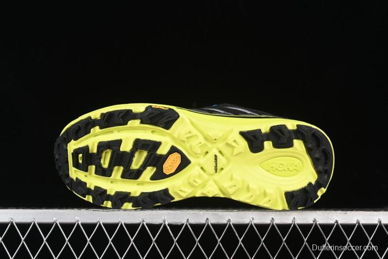 Hoka Mafate Three 2 Ultra-Lightweight Cushioned Trail Running Shoes with Vibram Outsole - 1141572 BHK