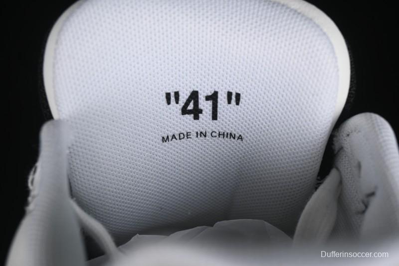 Off-White Out Of Office Low-Top Fashion Sneakers in White Black - AJD4