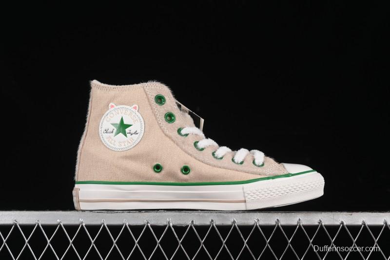 Converse Zoo Happy Pets Series High-Top Casual Sneakers with Plush Lining for Autumn Winter - A12768C