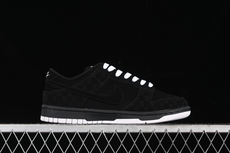 Nike SB Dunk Low Gucci Collaboration Dark Floral Pattern Anniversary Custom Low-Top Casual Sneakers - FC1688-140