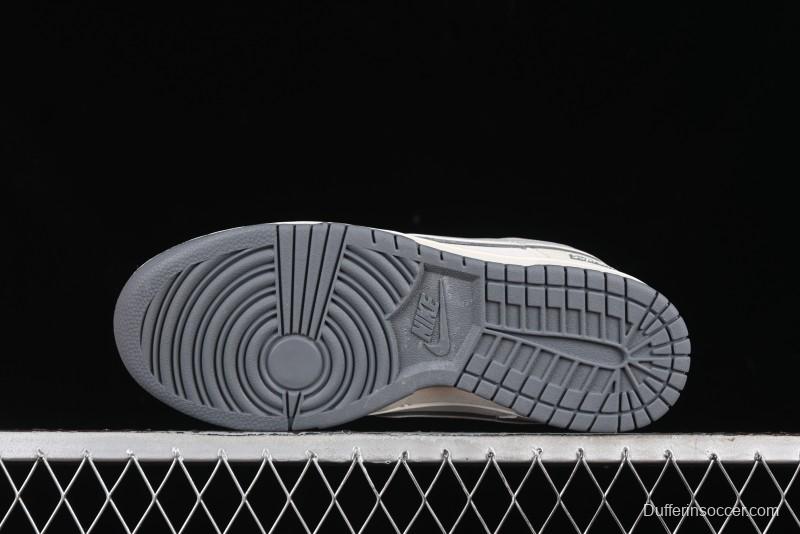 Nike SB Dunk Low Supreme Collaboration - Beige Grey Pig Anniversary High-End Custom Low-Top Casual Skate Shoes - XX2025-188