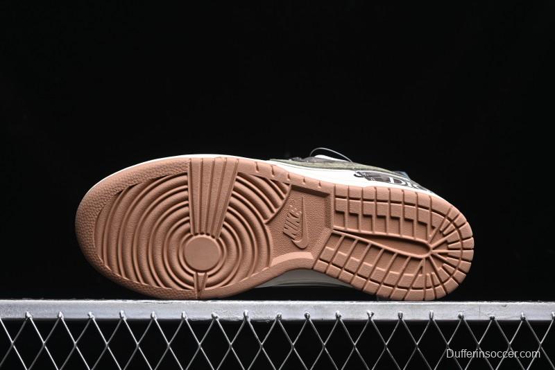 Nike SB Dunk Low Dior Collaboration - Chestnut Anniversary High-End Custom Low-Top Casual Sneakers - XS1086-007