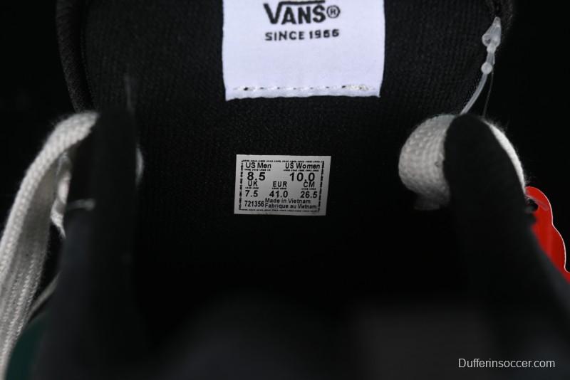 Vans Knu Skool Carbon Grey Black Green Low Top Retro Casual Vulcanized Sneakers - VN000D6CCI2