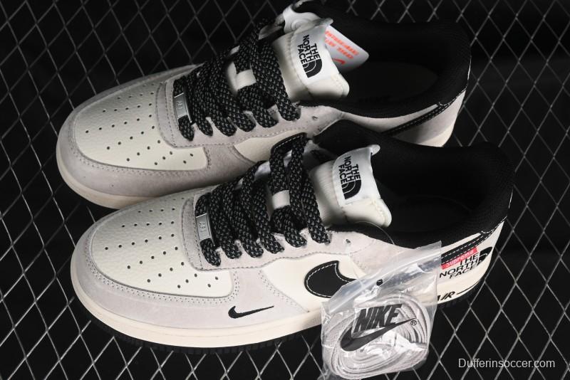 Nike Air Force 1 '07 Low Supreme Stussy Collaboration - Black Grey Red Label Low-Top Casual Sneakers - XZ6188-115